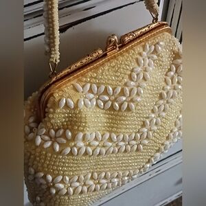 Sue Sang Yellow Beaded Handbag Hong Kong